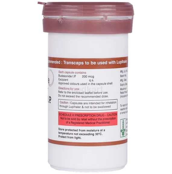 budate 200mcg transcap 30's